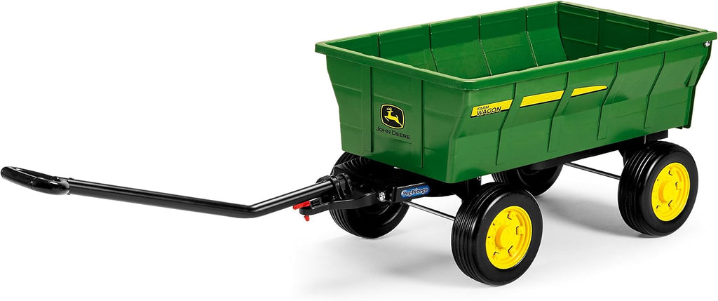 Peg Perego John Deere Farm Wagon, Extra Large Accessory for 12 Volt John Deere Tractors, Green
