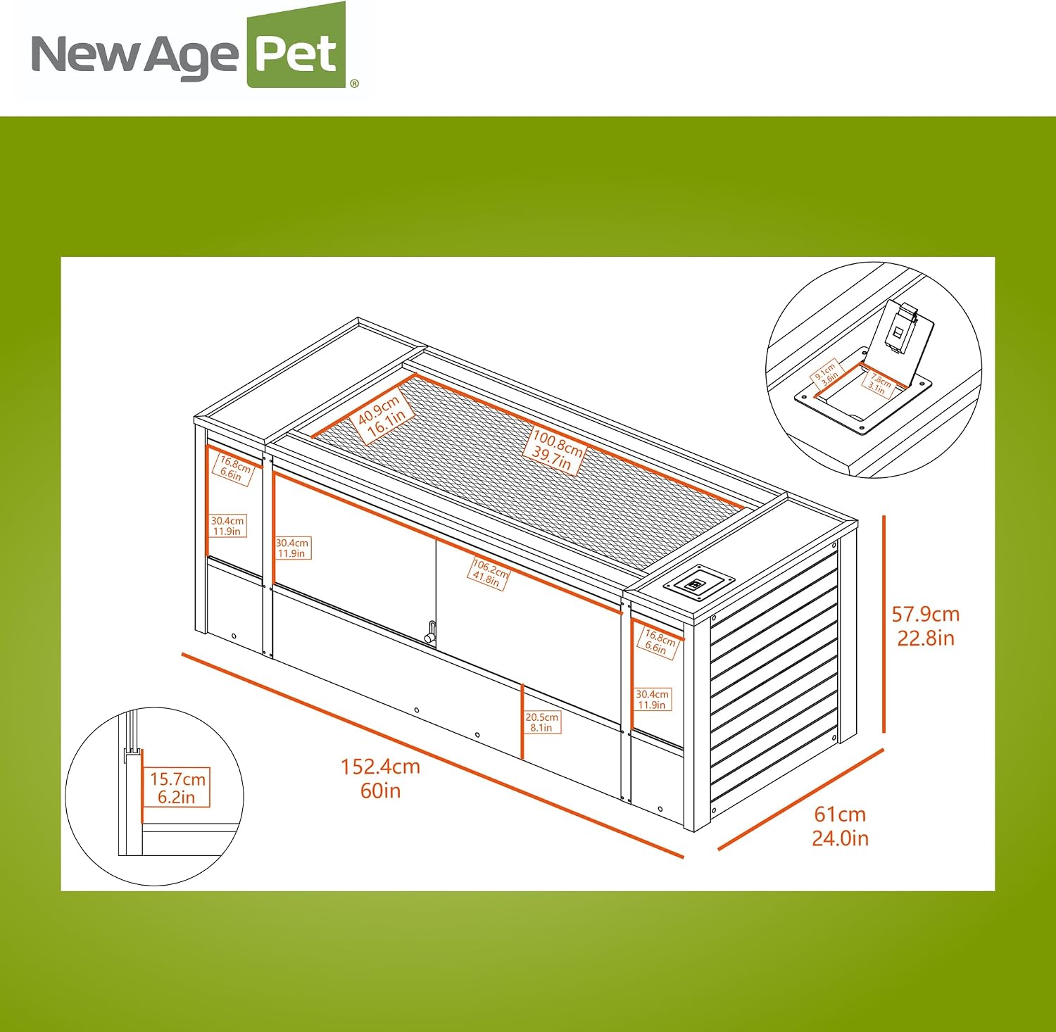 New Age Pet ECOFLEX 60' Wide X-Large Reptile Habitat, Mojave Lounge for Snakes, Tortoises & Lizards in Maple, Black & Grey, Easy Assembly, Sliding Glass Doors & Mesh Top