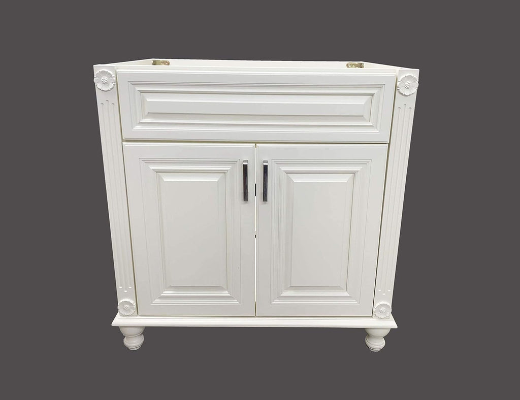 36' Wide x 21' Deep New Antique White Single-Sink Bathroom Vanity Base Cabinet NAW-V3621