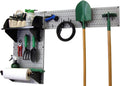 Wall Control Pegboard Garden Supplies Storage and Organization Garden Tool Organizer Kit with Gray Pegboard and Black Accessories