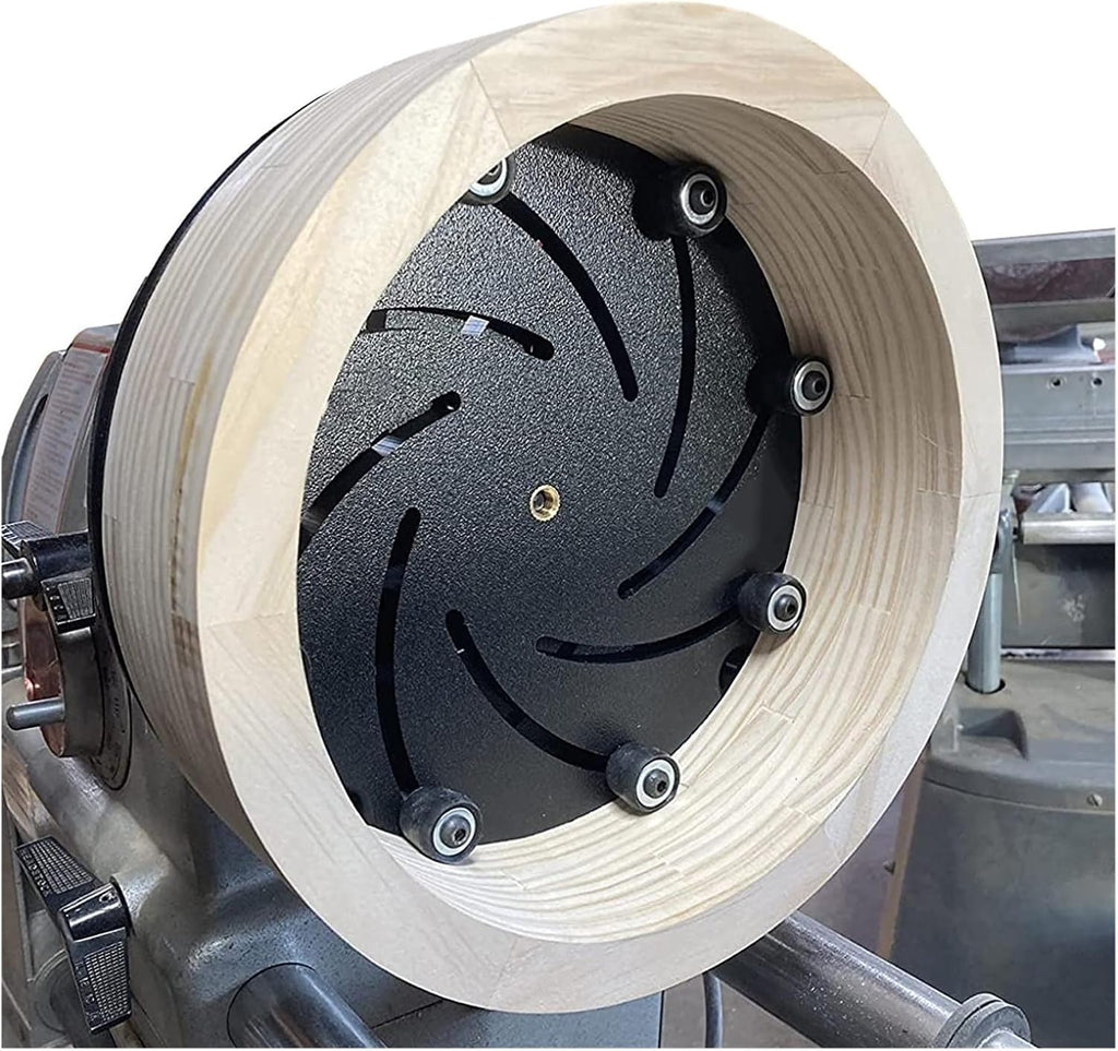 Lathe Chuck for Wood Self-Centering Centrifugal Chuck Wood Rotary Lathe Chuck Aluminum Alloy M33*3.5 Thread KWEIOTO(10')