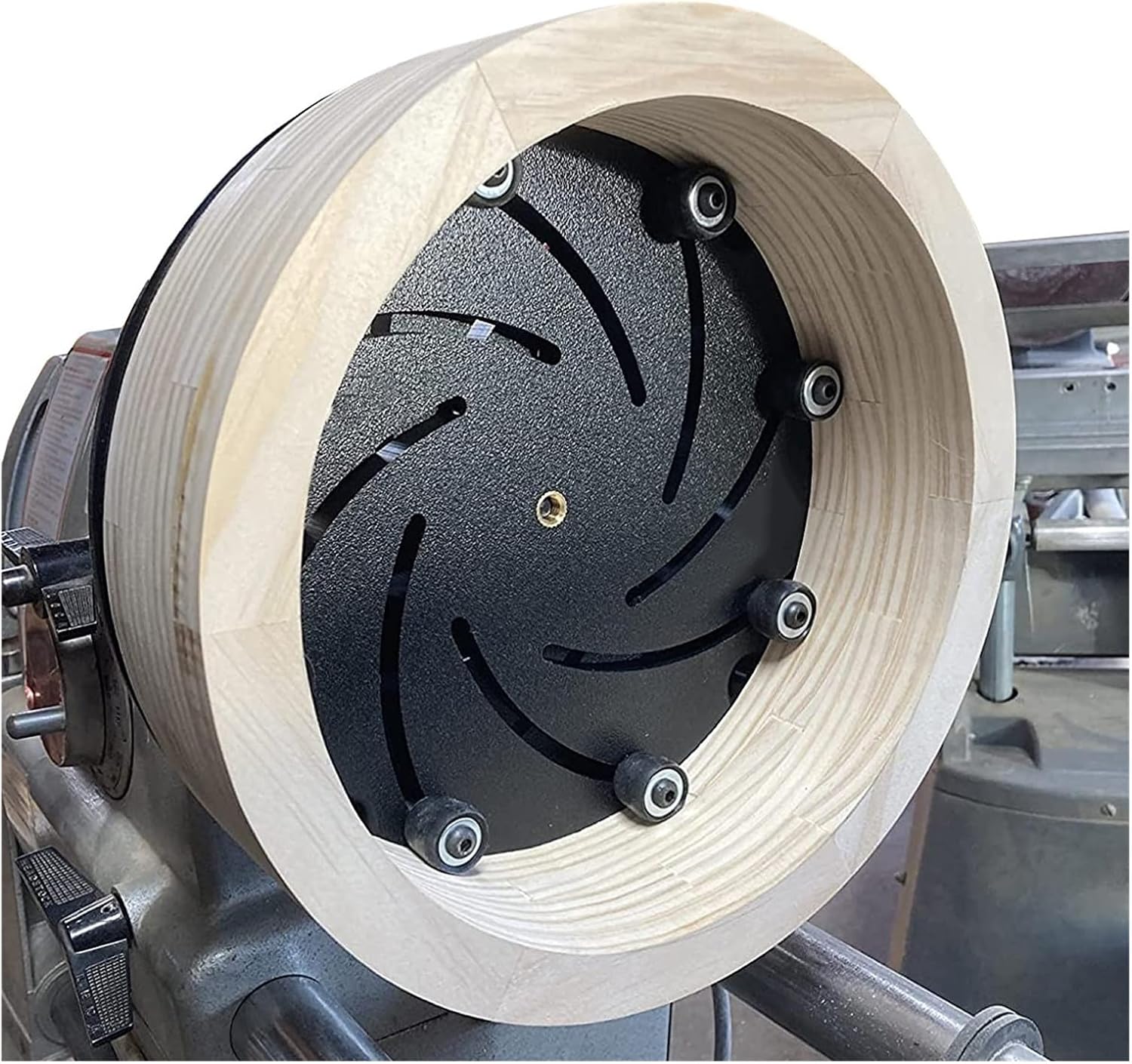 Lathe Chuck for Wood Self-Centering Centrifugal Chuck Wood Rotary Lathe Chuck Aluminum Alloy M33*3.5 Thread KWEIOTO(10')