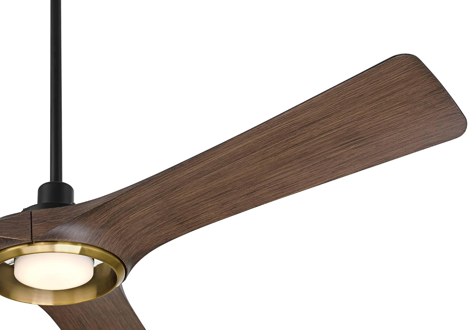 Casa Vieja 56' Ethos Modern Industrial Indoor Outdoor Ceiling Fan 3 Blade LED Light Remote Control Matte Black Brown Dark Walnut Finish Blades Bedroom Patio Living Room Damp Rated Decorative