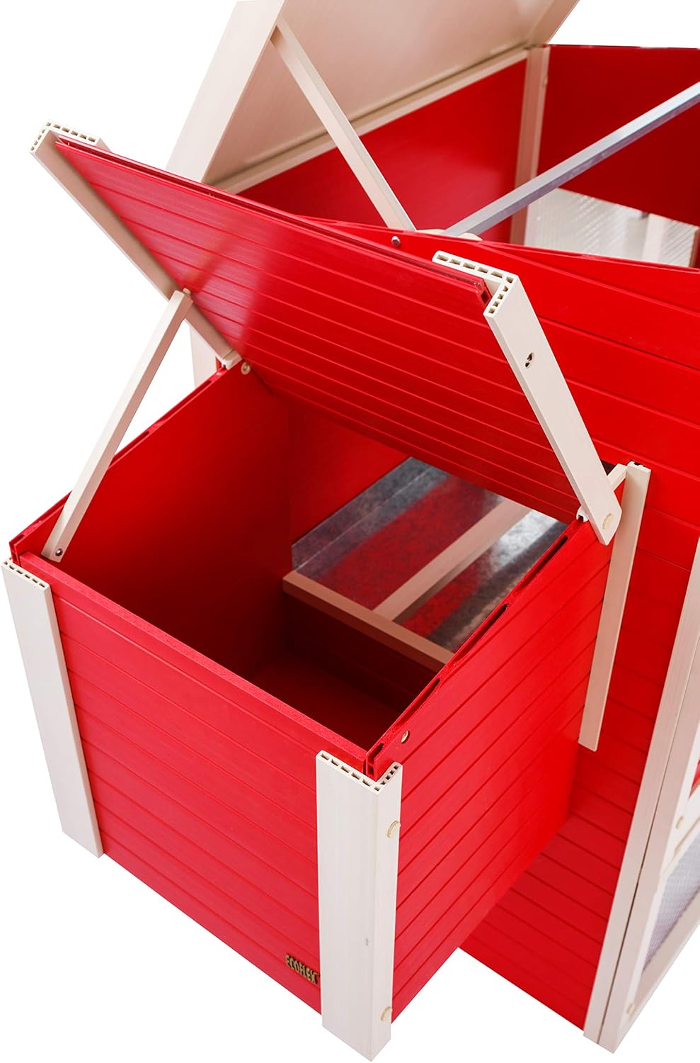 New Age Pet ECOFLEX Sonoma Chicken Coop in Red and Maple