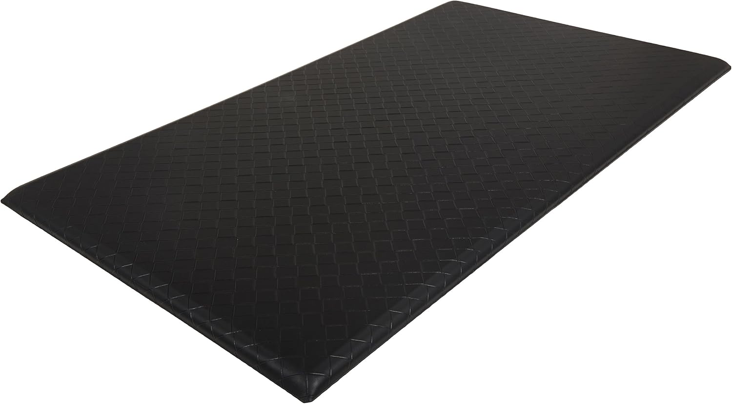 Amazon Basics Anti-Fatigue Standing Mat, Non-Slip, Cushioned, Stain Resistant Comfort Mat for Home, Office and Standing Desk, 20' x 36' x 0.6', Geometric, Black, 5-Pack