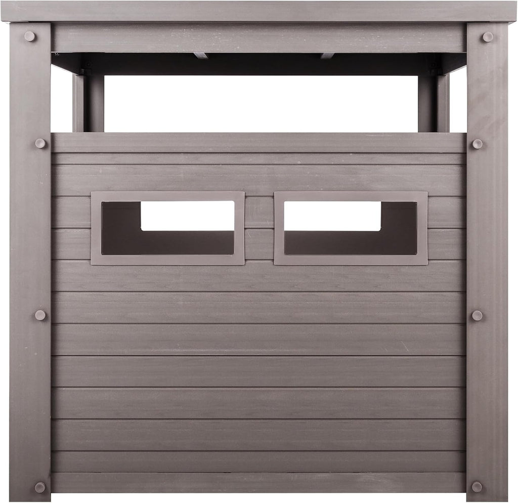 New Age Pet ECOFLEX Jumbo Cat Box Cover and End Table with Litter Box Enclosure and a 10 Year Warranty Hides Unsightly Litter Box made with Moisture & Odor Resistant Composite Material, Grey