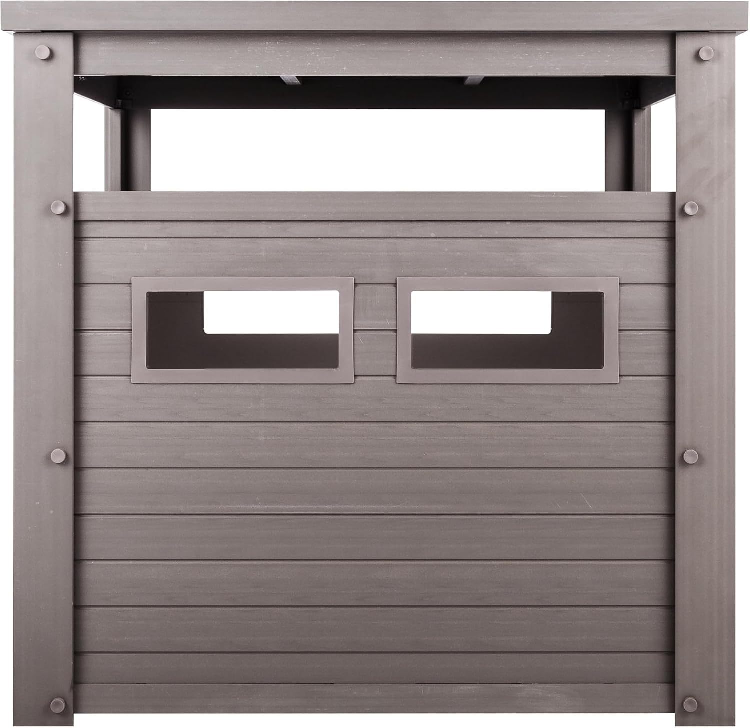 New Age Pet ECOFLEX Jumbo Cat Box Cover and End Table with Litter Box Enclosure and a 10 Year Warranty Hides Unsightly Litter Box made with Moisture & Odor Resistant Composite Material, Grey