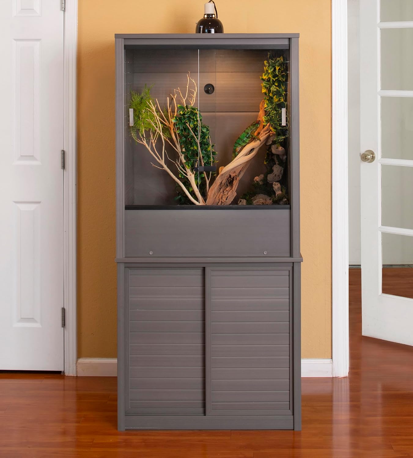 New Age Pet ECOFLEX Madagascar Vertical Chameleon Lounge and Stand in Grey