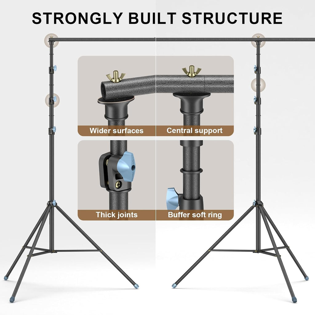 LINCO Backdrop Stand for Parties Heavy Duty Photography Video Studio Background Kit for Wedding Parties Photo Shooting (13x20 ft)