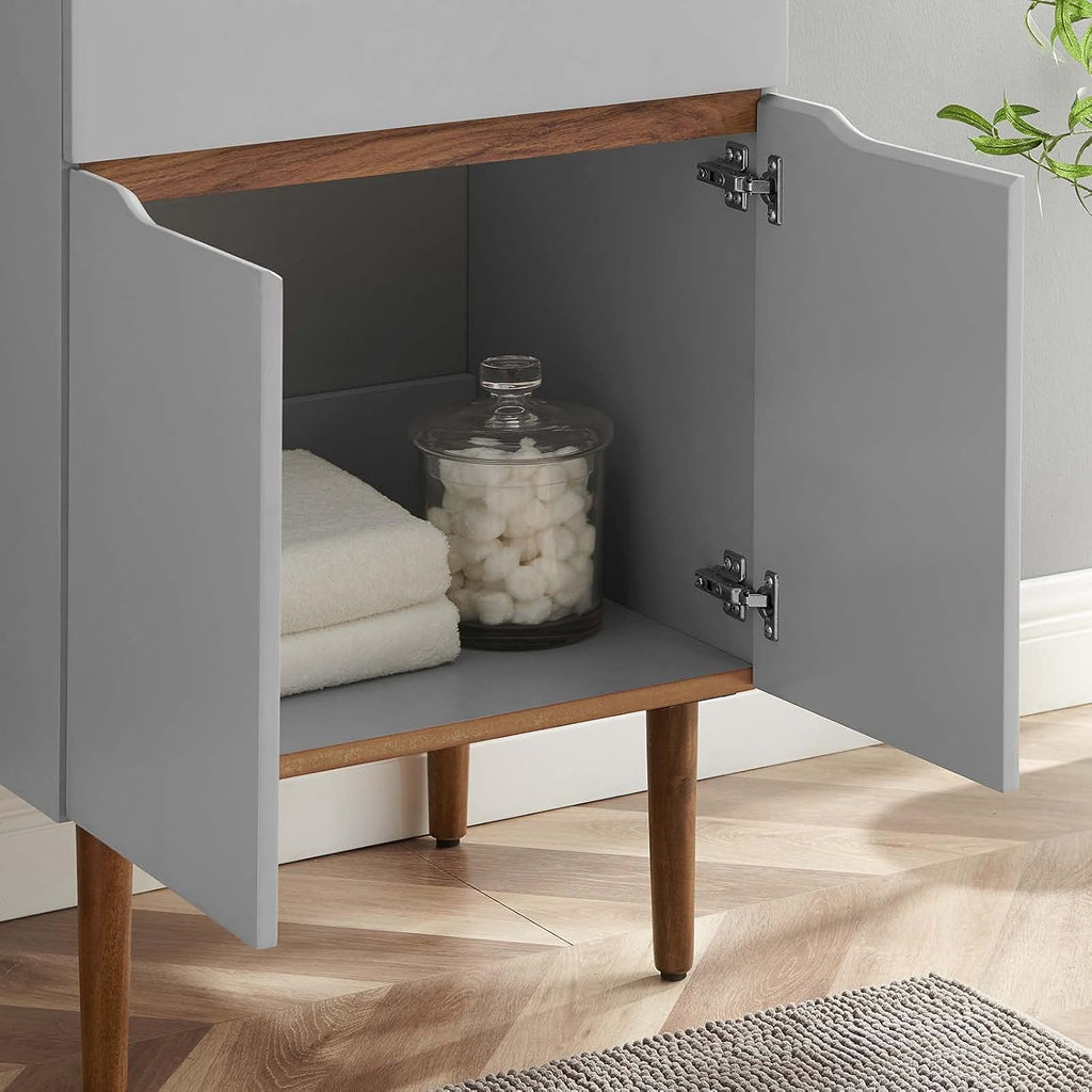 Sink Vanity Cabinet, Wood, Grey Gray Black, Modern Contemporary, Hotel Bedroom Bathroom Master Suite