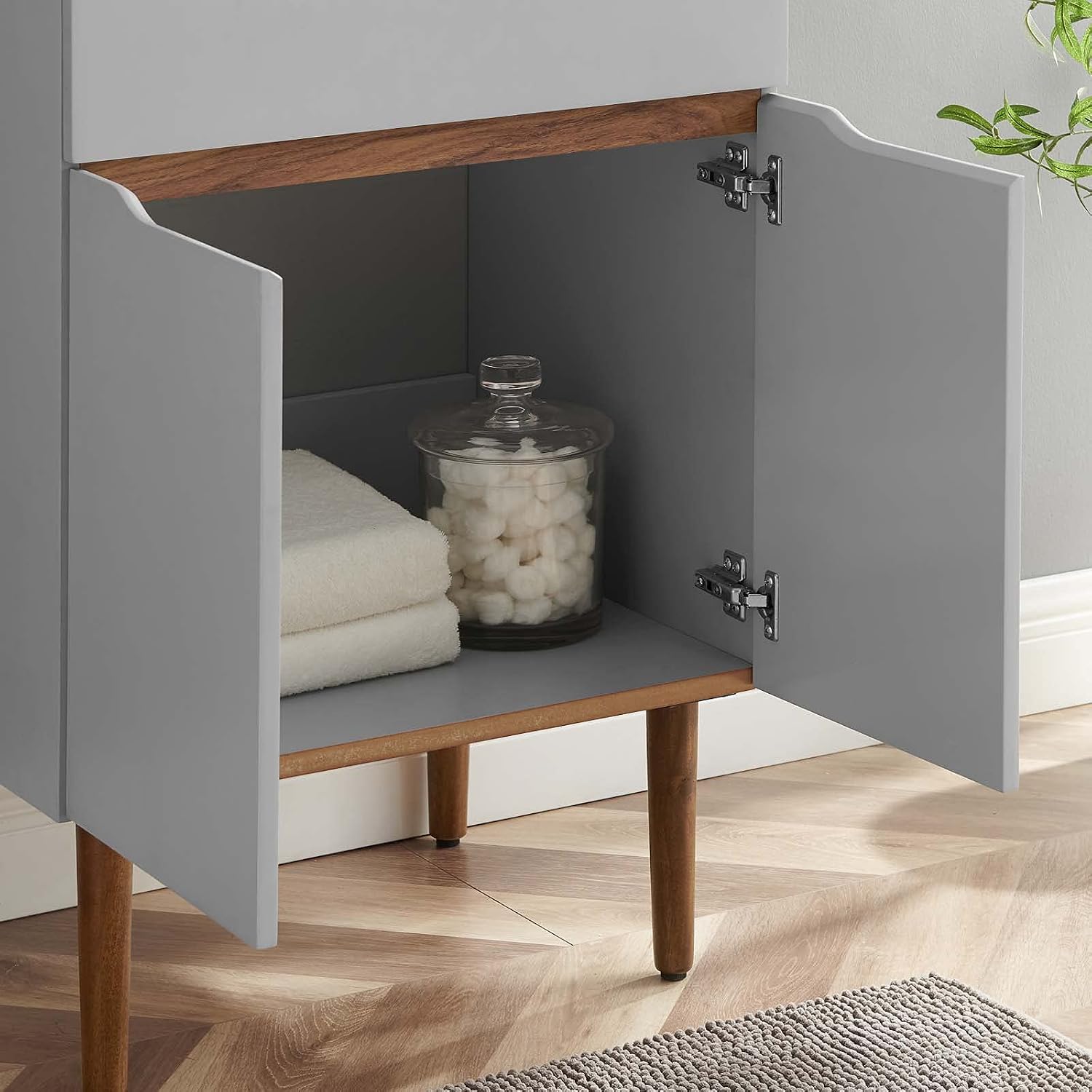 Sink Vanity Cabinet, Wood, Grey Gray Black, Modern Contemporary, Hotel Bedroom Bathroom Master Suite