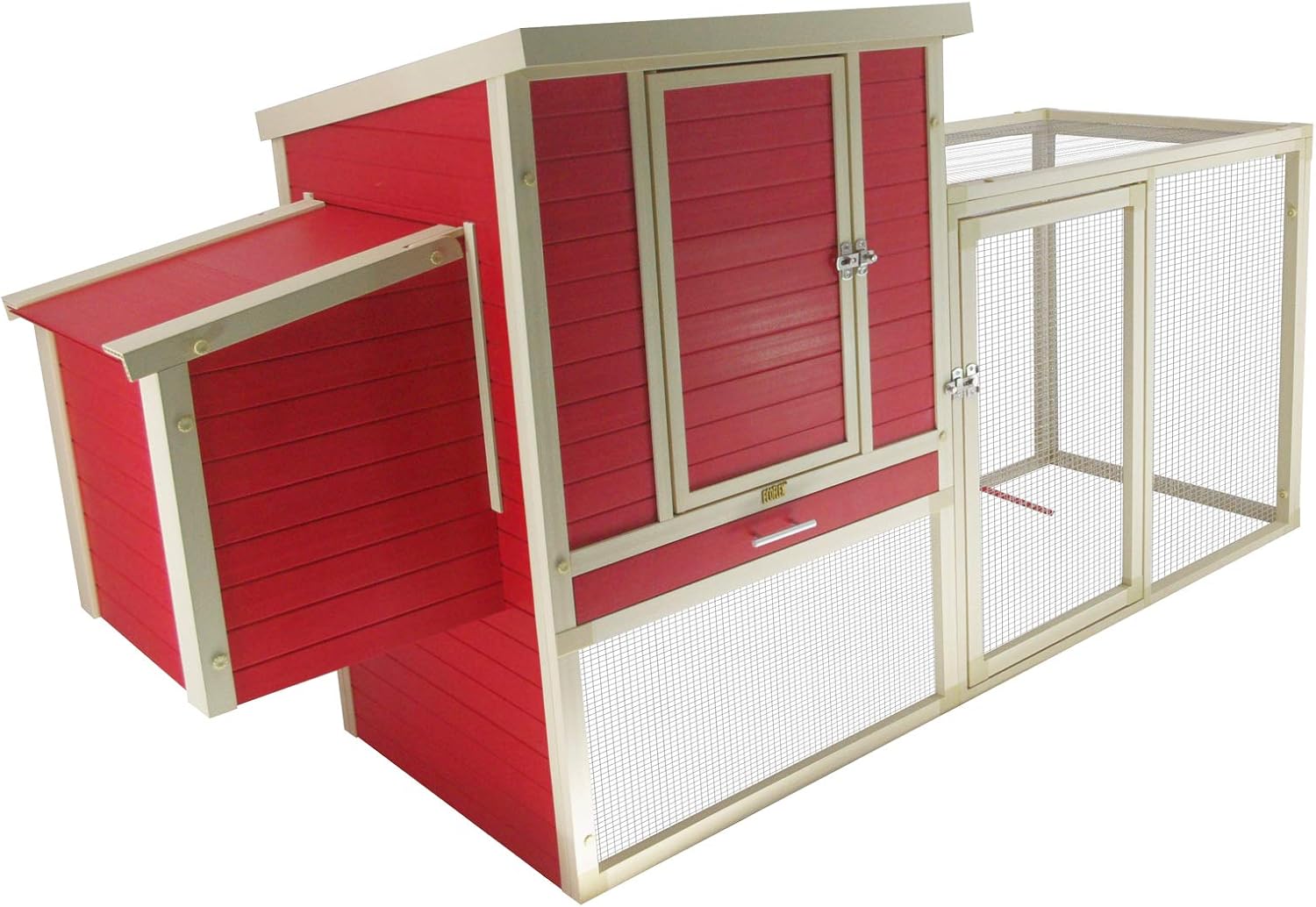 New Age Pet ECOFLEX Sonoma Chicken Coop in Red and Maple