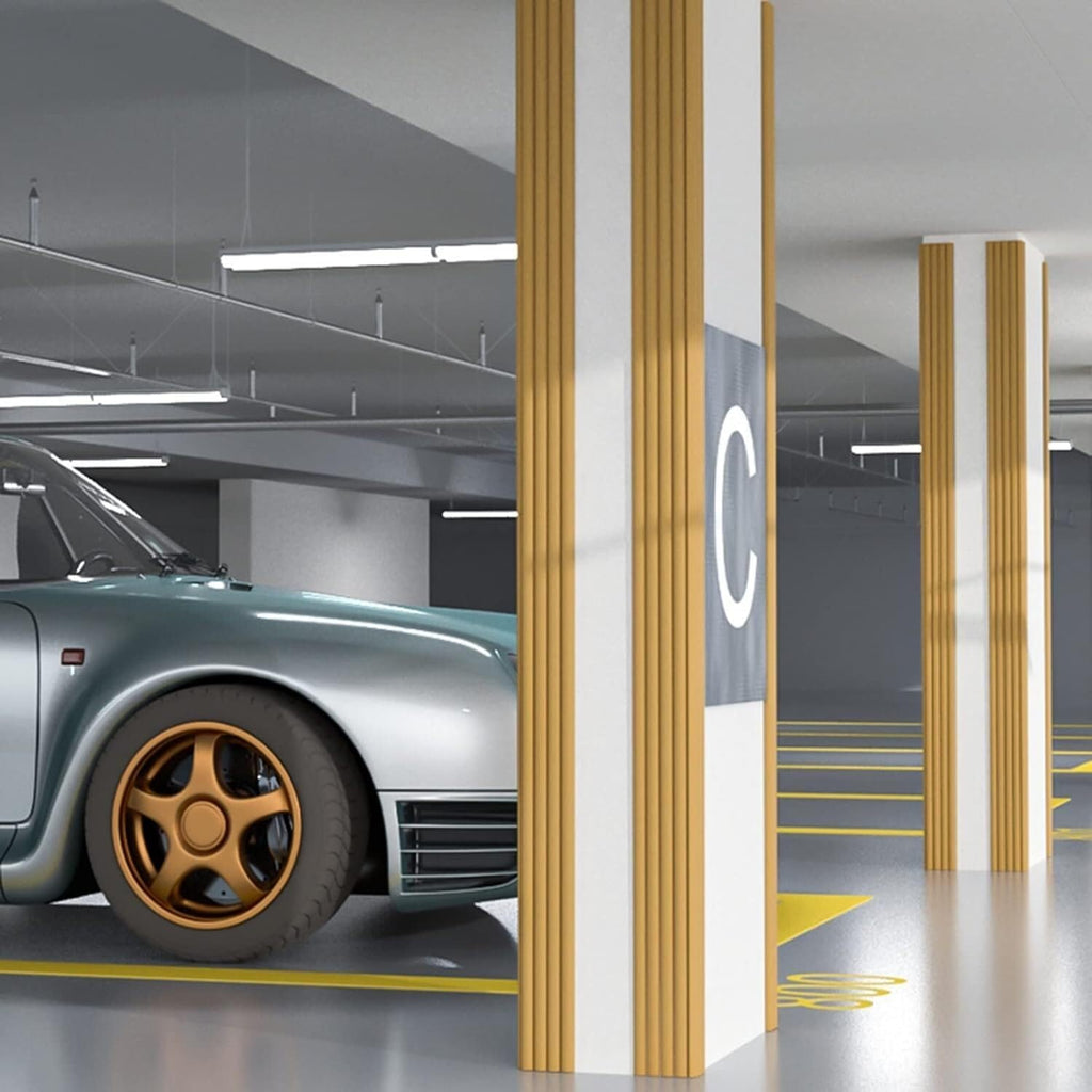 Parking Garage Corner Guards, Workshop Sponge Protectors, Table and Chair Furniture Garage Edge Corner Guards,Brown-2m-9pcs