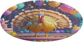 Turkey Party Coral Velvet Round Floor Mat Non-Slip Bath Rug Floor Covering for Bathroom Vanity Guest Suite & Vacation Home