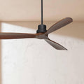 Casa Vieja 52' Delta-Wing DC Modern Industrial Indoor Outdoor Ceiling Fan with Remote Control Matte Black Dark Walnut Damp Rated for Cottage Core Living Room Patio Exterior Home Includes 6' Downrod