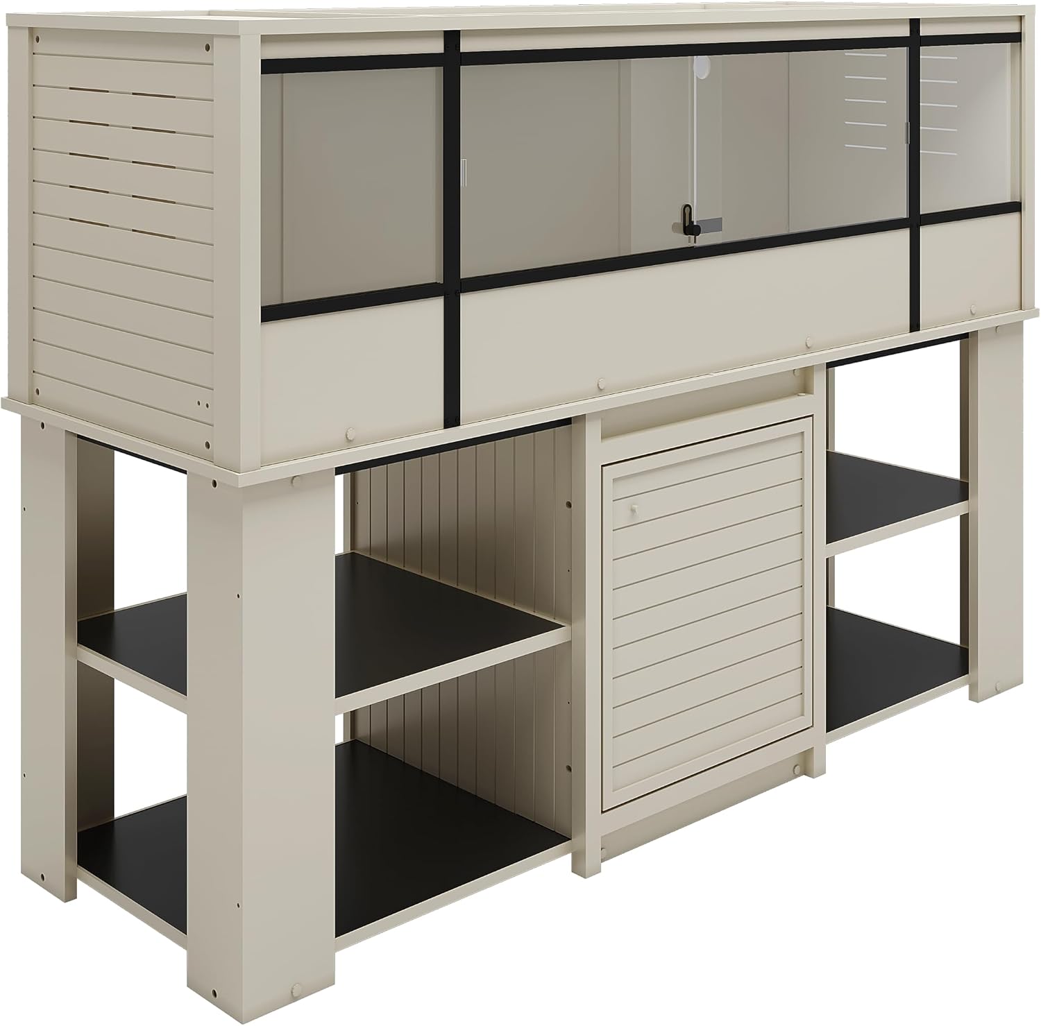 New Age Pet® ECOFLEX® 72' Jumbo Versa Stand, Standard Height Cabinet for Reptile & Small Animal Habitat, Lounge in Maple
