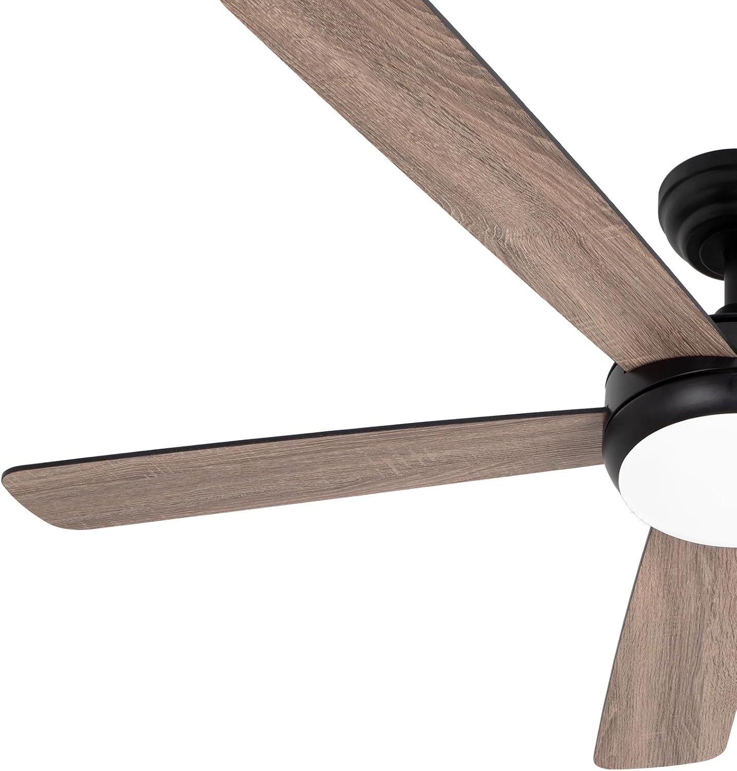 Ceiling Fans with Lights,52 inch Ceiling Fan with Remote,5 Dual Blades,3 Color Light,DC Motor,6 Speed,for Bedroom/Outdoor/Farmhouse/Patios,Wood Ceiling Fan Black