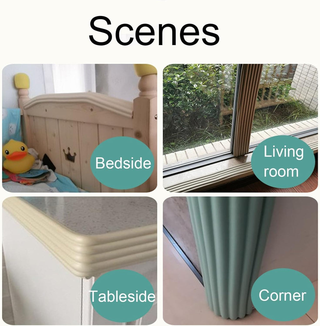 Corner protectors，Foam edge protectors， Wall Edge Bumpers Guards, Edge Guards Protector Padding, Pre-Taped Edge Corner Protector, Protective Foam Cushion Strip Stair Cabinet Sharp Edge Tabl(Green a,10