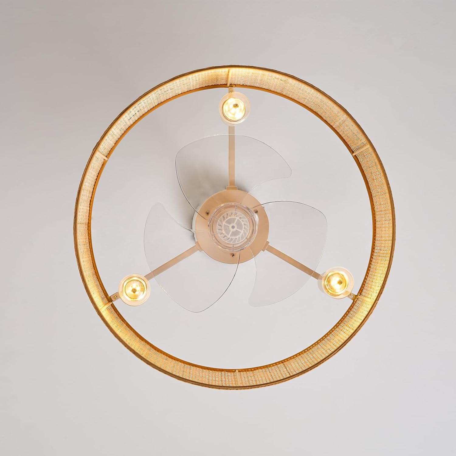 Low Profile Ceiling Fans with Lights 20' Ceiling Fans with Lights and Remote Flush Mount Ceiling Fan with Lights Boho Fandelier Ceiling Fan with 6 Speeds for Living Room Bedroom.
