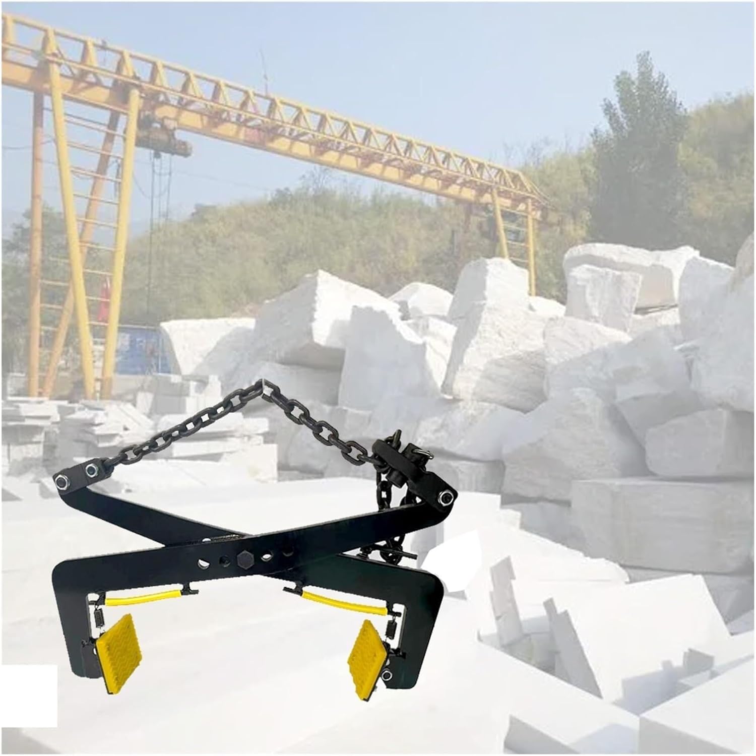 clamps Granite Slab Lifting Clamp Adjustable Range for Carrying and Vertical Transport with Rubber Ch Black vertical(12inch)