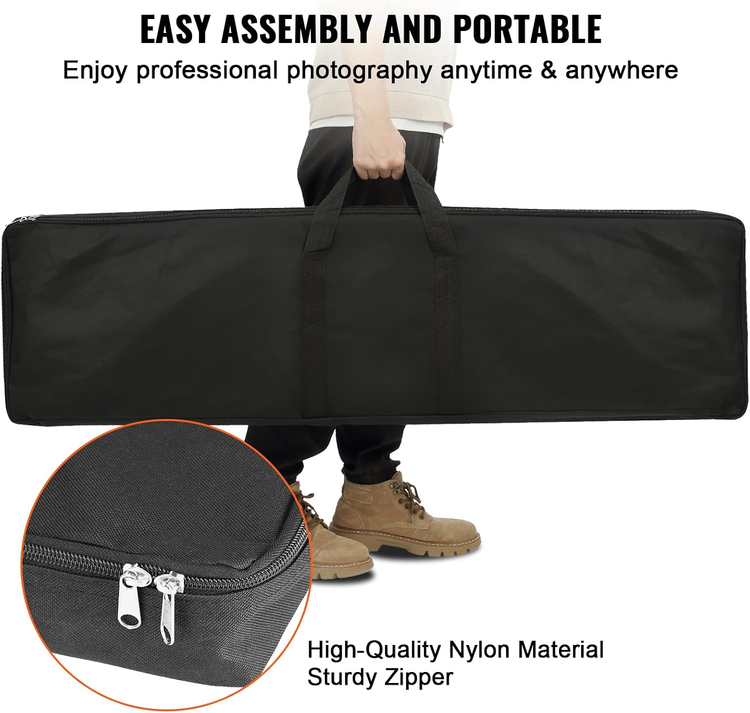 Happybuy 10ft x 10ft Pipe and Drape Kit, Heavy Duty Backdrop Stand with Carbon Steel Base, Adjustable Support with 6 Clamps and Carry Bag for Weddings, Parties, Events, Photography, Exhibition