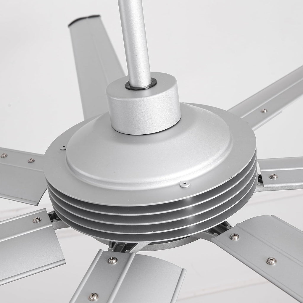 96 Inch Industrial Ceiling Fans without Lights, Large Outdoor Ceiling Fans for Patios Gazebo, Remote Control, Reversible Quiet DC Motor, High CFM Big Commercial Fans for Shop Garage Gym, ETL Listed