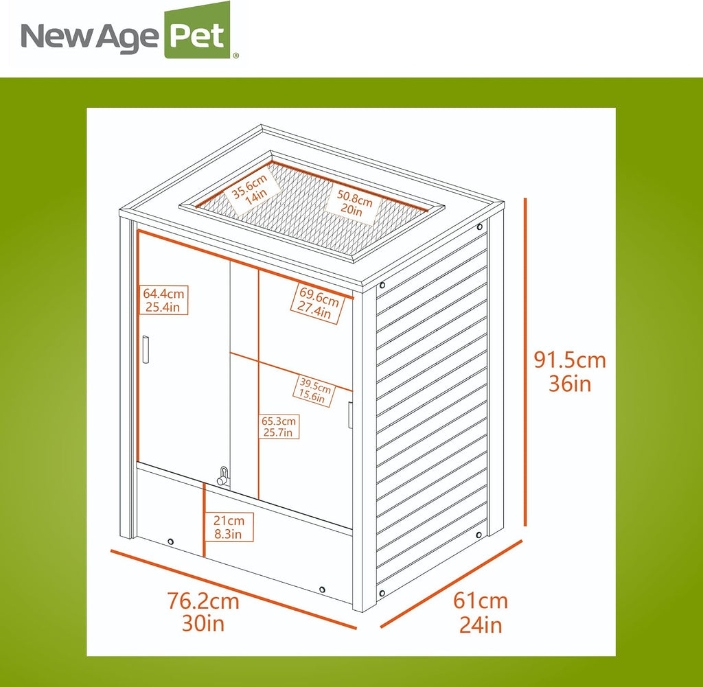 New Age Pet ECOFLEX Vertical Reptile Terrarium, Tall Climber Arboreal Habitat for Chameleons, Geckos & Lizards in ECOFLEX Material, Easy Access, Maple