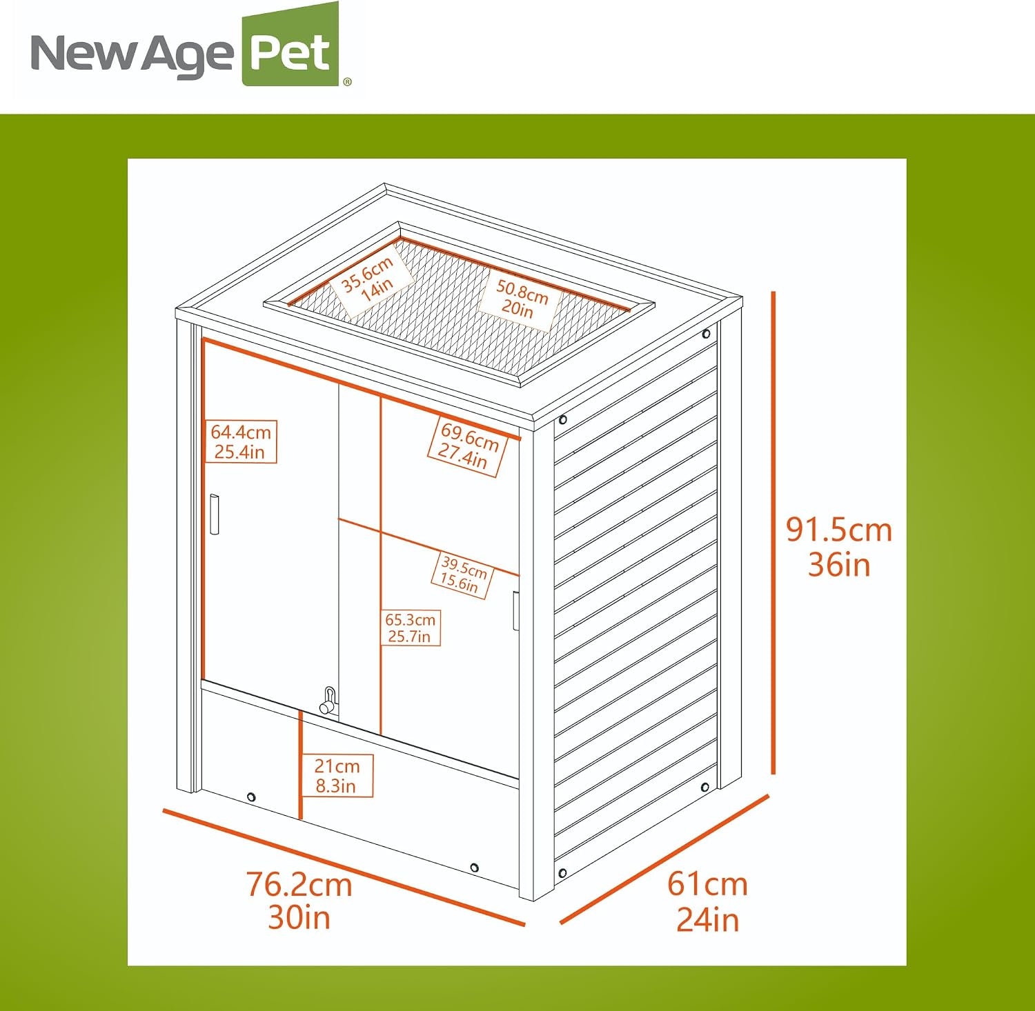 New Age Pet ECOFLEX Vertical Reptile Terrarium, Tall Climber Arboreal Habitat for Chameleons, Geckos & Lizards in ECOFLEX Material, Easy Access, Maple