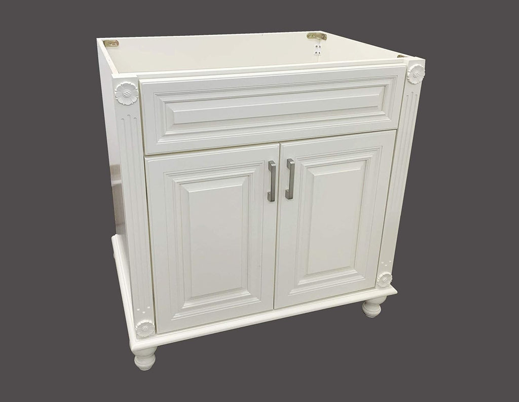 36' Wide x 21' Deep New Antique White Single-Sink Bathroom Vanity Base Cabinet NAW-V3621