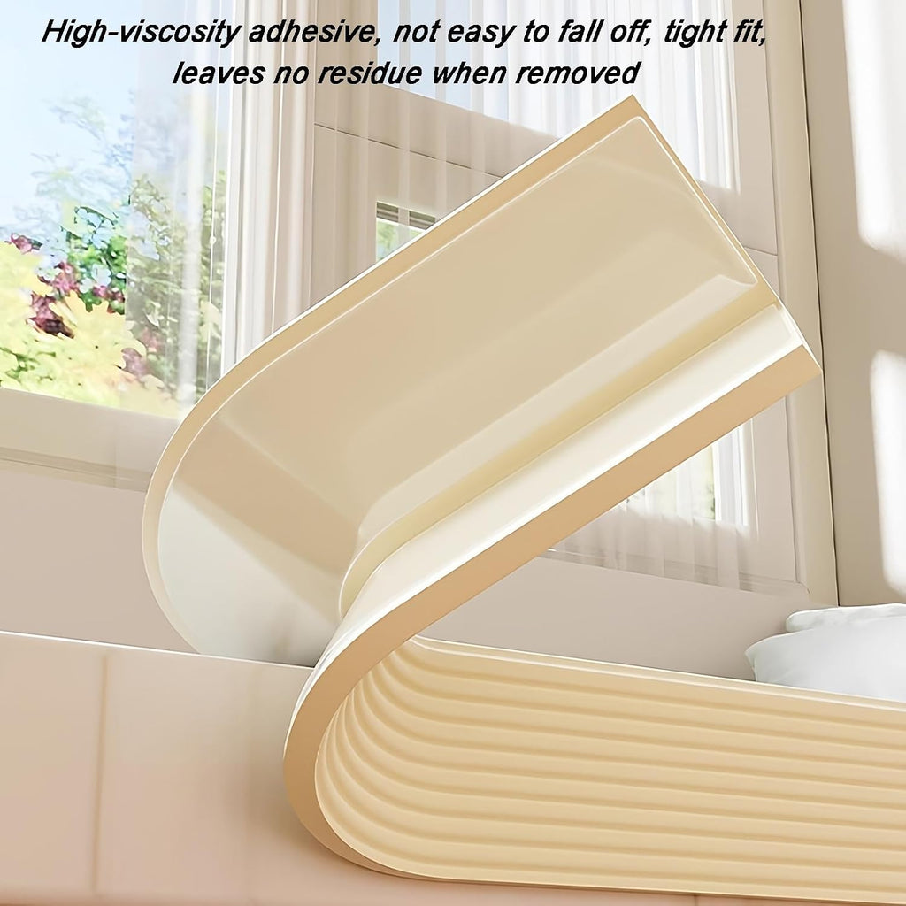 Foam Safety Edge Protector Strips, Anti-Collision Wall Padding for Coffee Table, Fireplace, Cabinet, Stairs & Windowsills, Bumper Guard (Gray, 20cm Width, 4M Length)