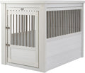 New Age Pet ecoFLEX Pet Crate/End Table, Antique White, Large