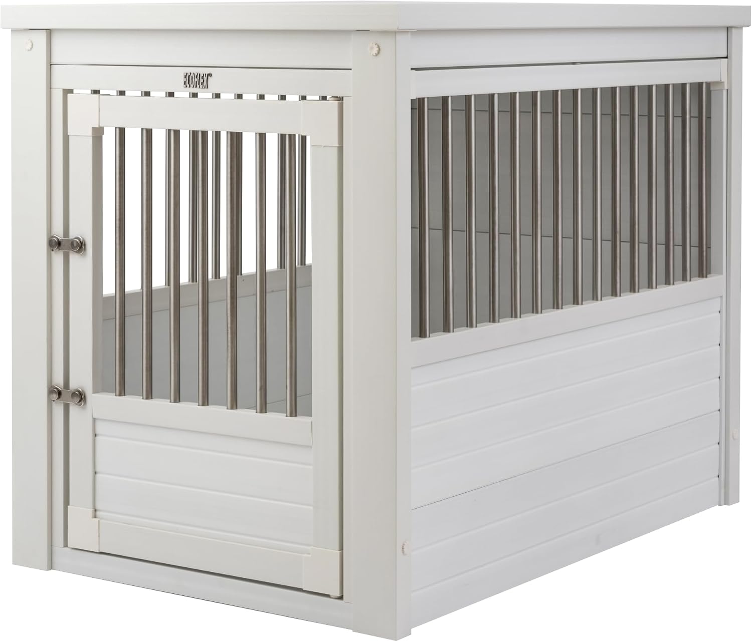 New Age Pet ecoFLEX Pet Crate/End Table, Antique White, Large