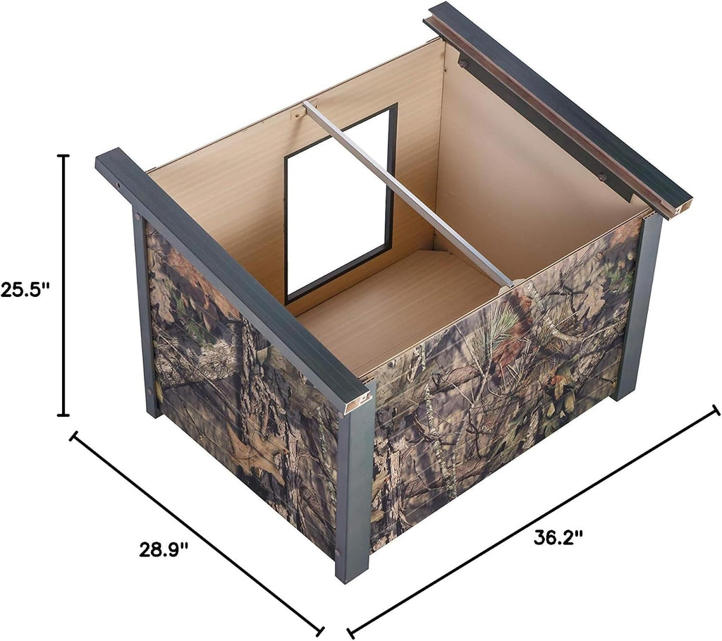 New Age Pet ECOFLEX Rustic Style Outdoor Dog House - Medium Mossy Oak (ECOH206M)