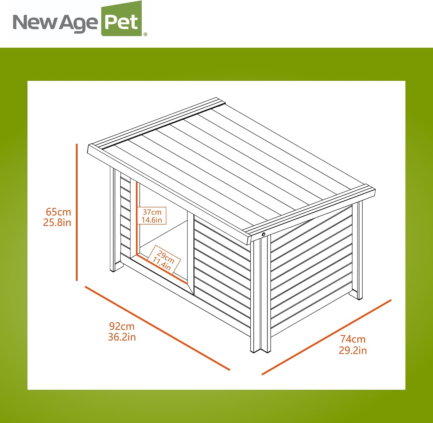 New Age Pet ECOFLEX Lodge Style Dog House - Medium