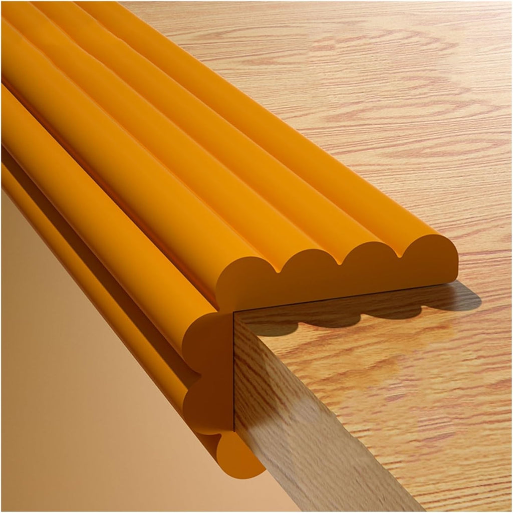 Foam Edge Corner Protector Adhesive Bumpers Padding Cushion for Coffee Table Kitchen(Woody,3pcs)