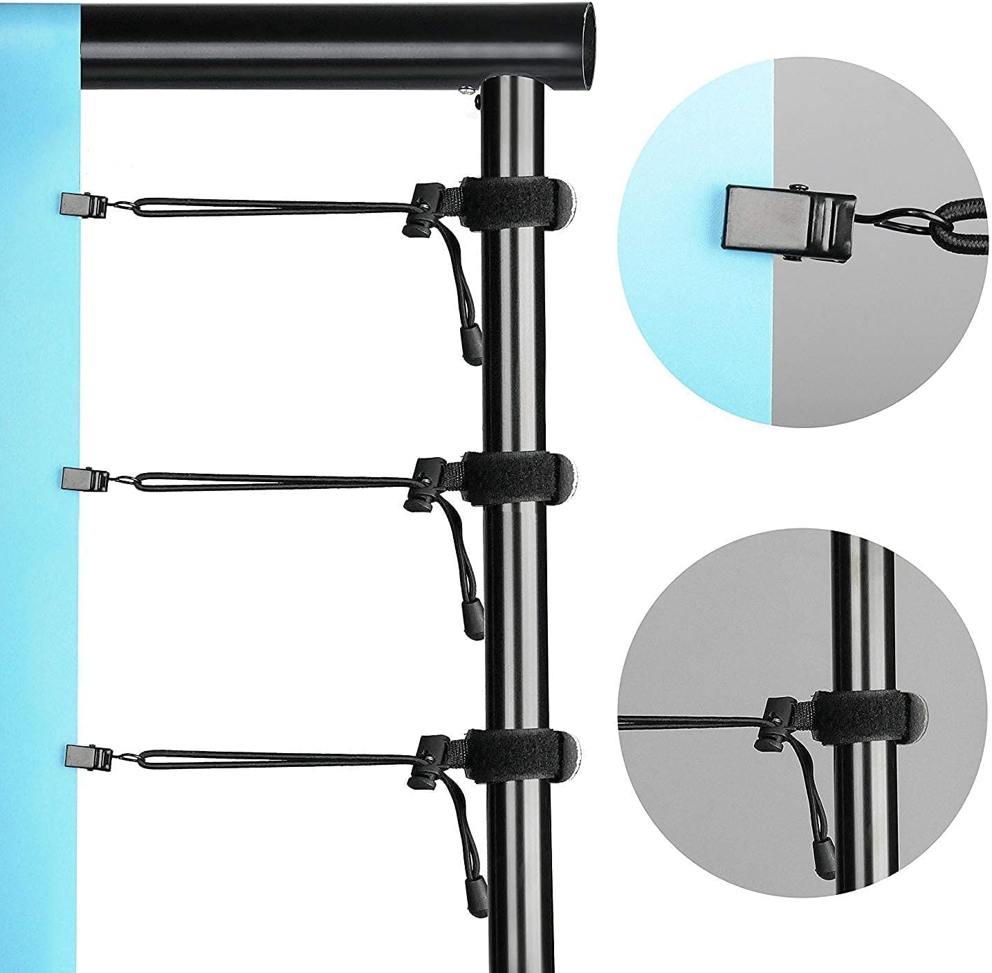 SLOW DOLPHIN Photography Background Support 12ft x 10ft Heavy Duty Adjustable Backdrop Stand Kit with Photography Muslin Backdrop Clips ，Spring Clamps，Carry Bag for Photo Video Studio