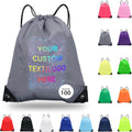 JEOHLORY pack of 100 Custom Bags With Your Logo,customized backpack,promotional items,Drawstring Backpacks,Great for Everyday Use (Custom gray)
