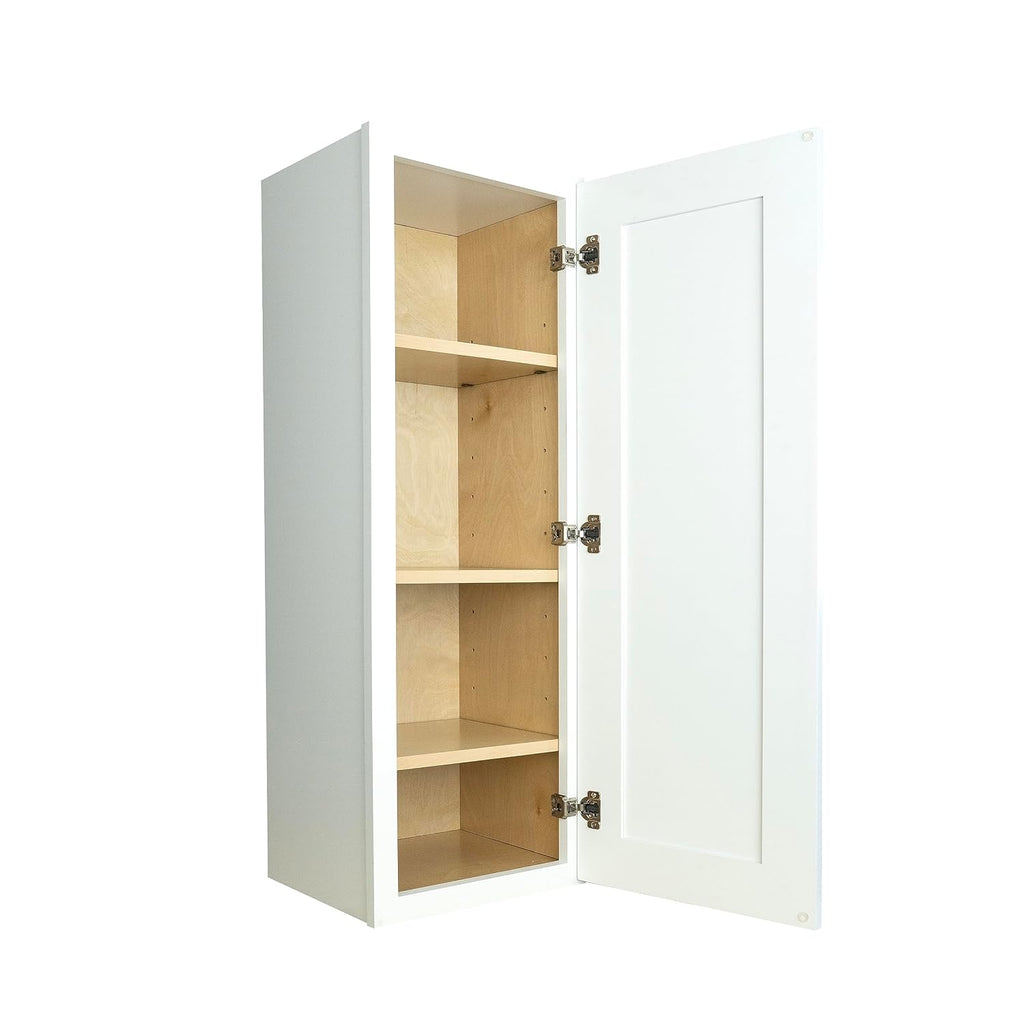 Hollywood Fabiani Design Wall Kitchen Cabinet 15 in. W x 12 in. D x 42 in. H in Shaker White Ready to Assemble