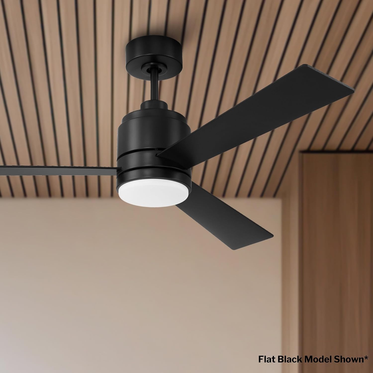 Craftmade McCoy 52' Indoor Ceiling Fan | 3-Blade Brushed Nickel | Integrated 18W Dimmable 3000K LED Light | Hardwired Wall Control, 4-Speed Reversible Motor | Rated for Indoors Only