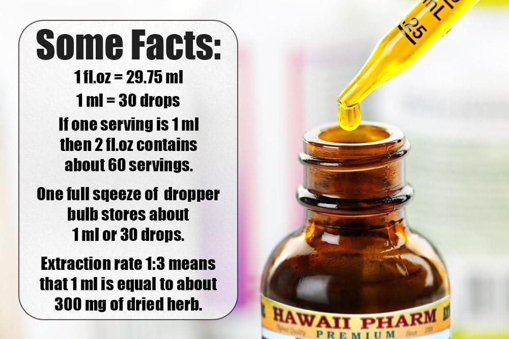 Hawaii Pharm Moringa Alcohol-Free Liquid Extract, Moringa (Moringa Oleifera) Leaf Glycerite Natural Herbal Supplement, USA 15x4 oz