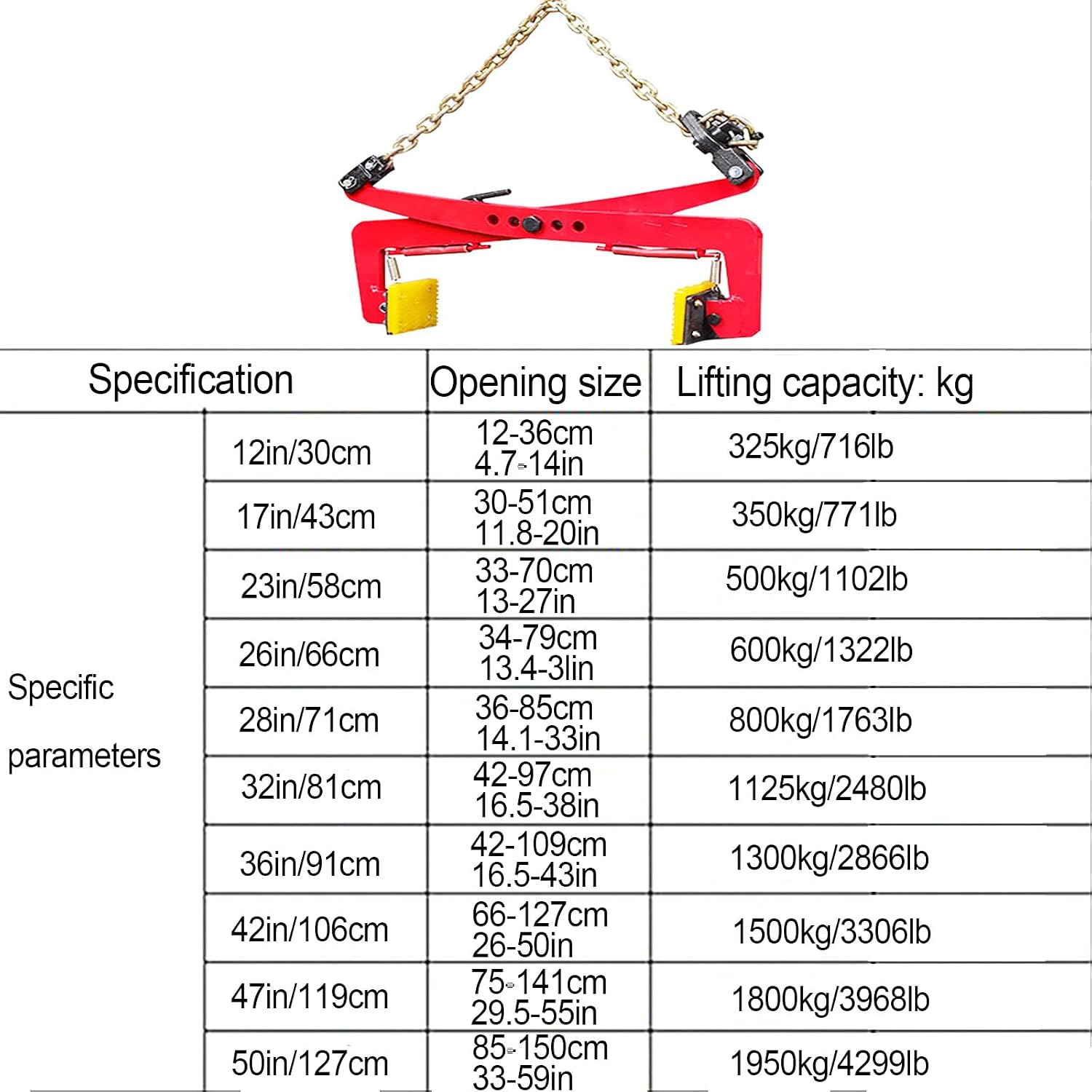 Adjustable Granite Curb Clamp, Heavy Duty Stone Lifting Clamps, Handling Stone Lifting Clamp, Marble Lifting Clamps, Material Transport Tool, for Industry Hoist Crane