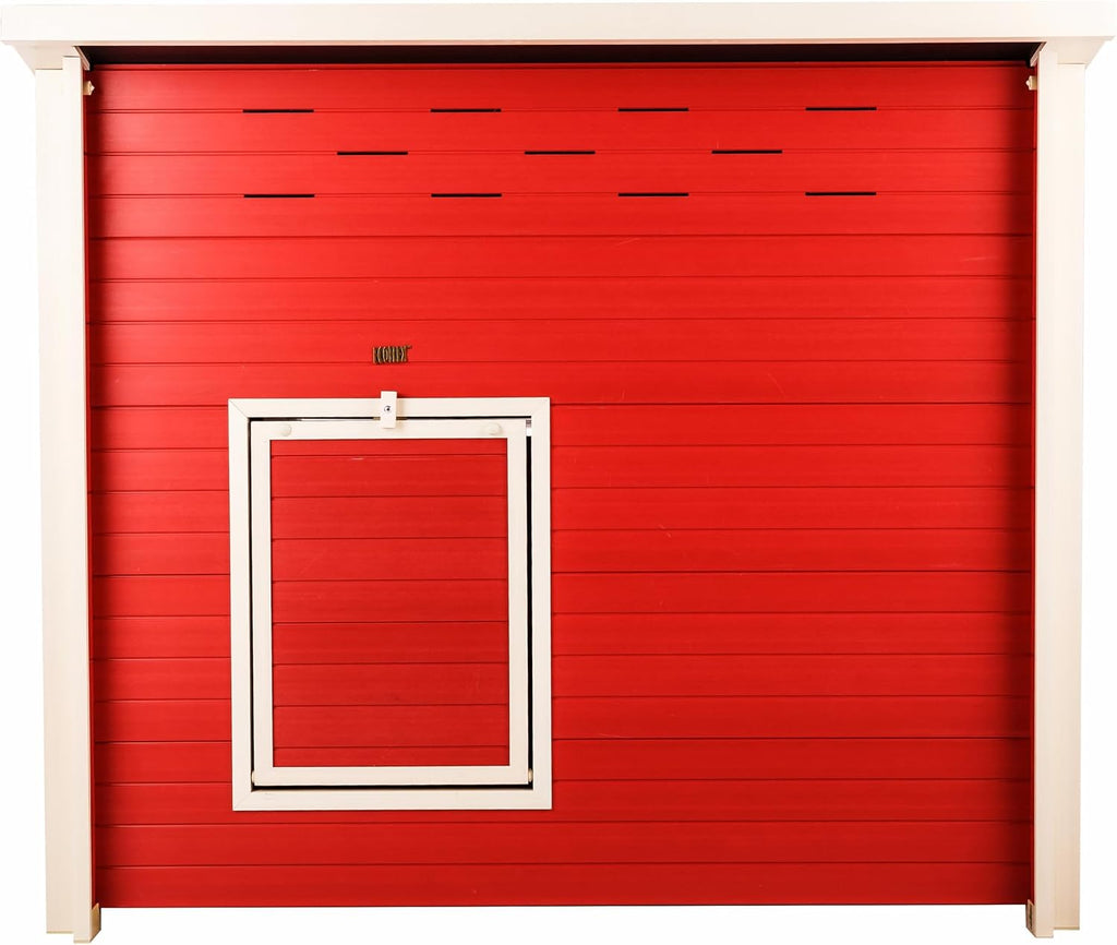 New Age Pet ECOFLEX® Jumbo Fontana Chicken Coop with Nesting Box & Spacious Pen - Red Finish
