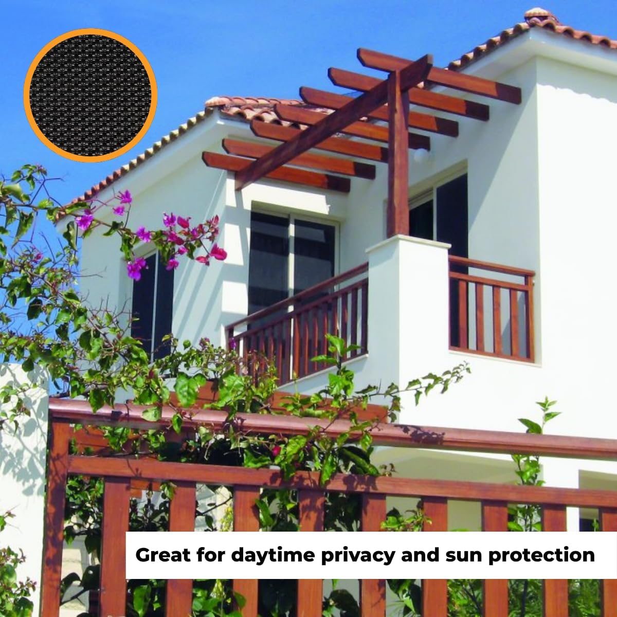 Phifer Solar Screen Mesh for Windows 80% Shade – Energy-Saving Solar Screen Roll 60 in x 100 ft, Black – DIY Exterior Sun Shades for Reduced Glare and More Privacy - Patio & Porch