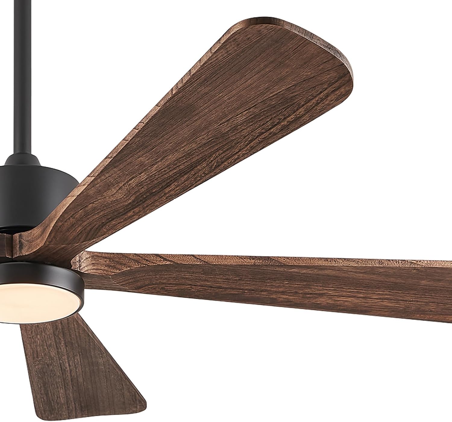 52 Inch Ceiling Fan with Lights, 5 Blade Ceiling Fan with Remote Control, 5 Reversible Solid Wood Blades, 6-Speed Outdoor Fan for Patios Porch Living Room,Dark Brown