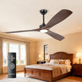 Ceiling Fans with Lights and Remote 60 Inch Outdoor Ceiling Fans for Patios Bedroom, Farmhouse Low Profile Chandelier Ceiling Fan with 6-Speed Reversible DC Motor, Dimmable, Ventilador de Techo