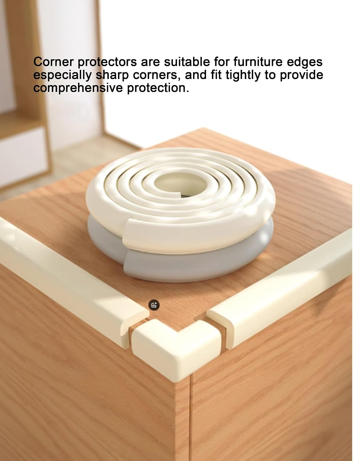 78.7in Furniture Edge and Corner Guards，Protective Foam Cushion，Proofing for Table, Fireplace, Countertop(Color1,3.5cmx1000cm)