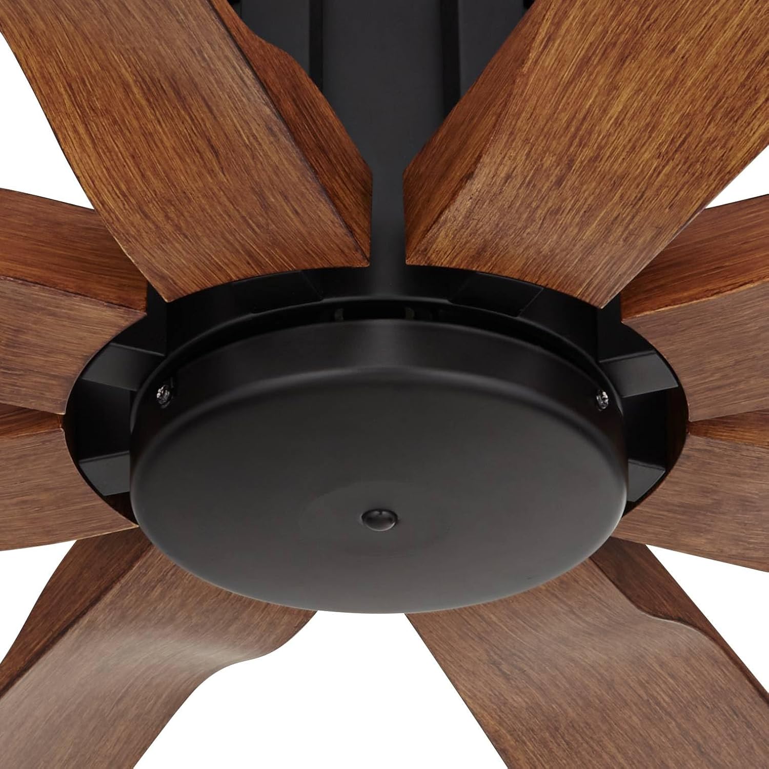 Possini Euro Design 60' Defender Modern Industrial Indoor Outdoor Ceiling Fan with Remote Control Matte Black Hand-Painted Koa Damp Rated for Patio Exterior House Home Porch Gazebo Garage Barn Roof