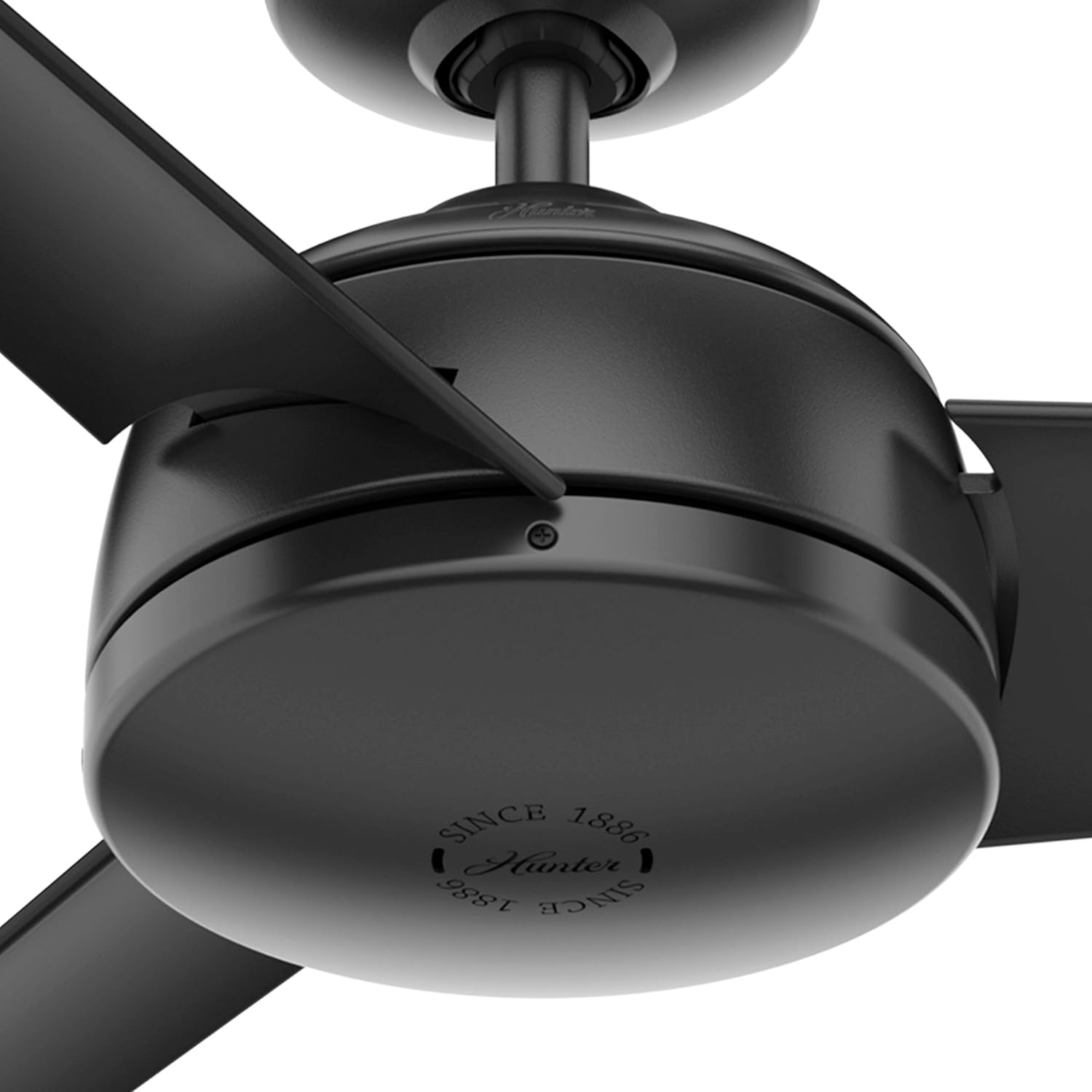 Hunter Fan 52 inch Outdoor Ceiling Fan for Patio with 3 blades, Farmhouse Ceiling Fan, Matte Black, for Living Room, Bedroom, Farmhouse, Kitchen (Renewed)