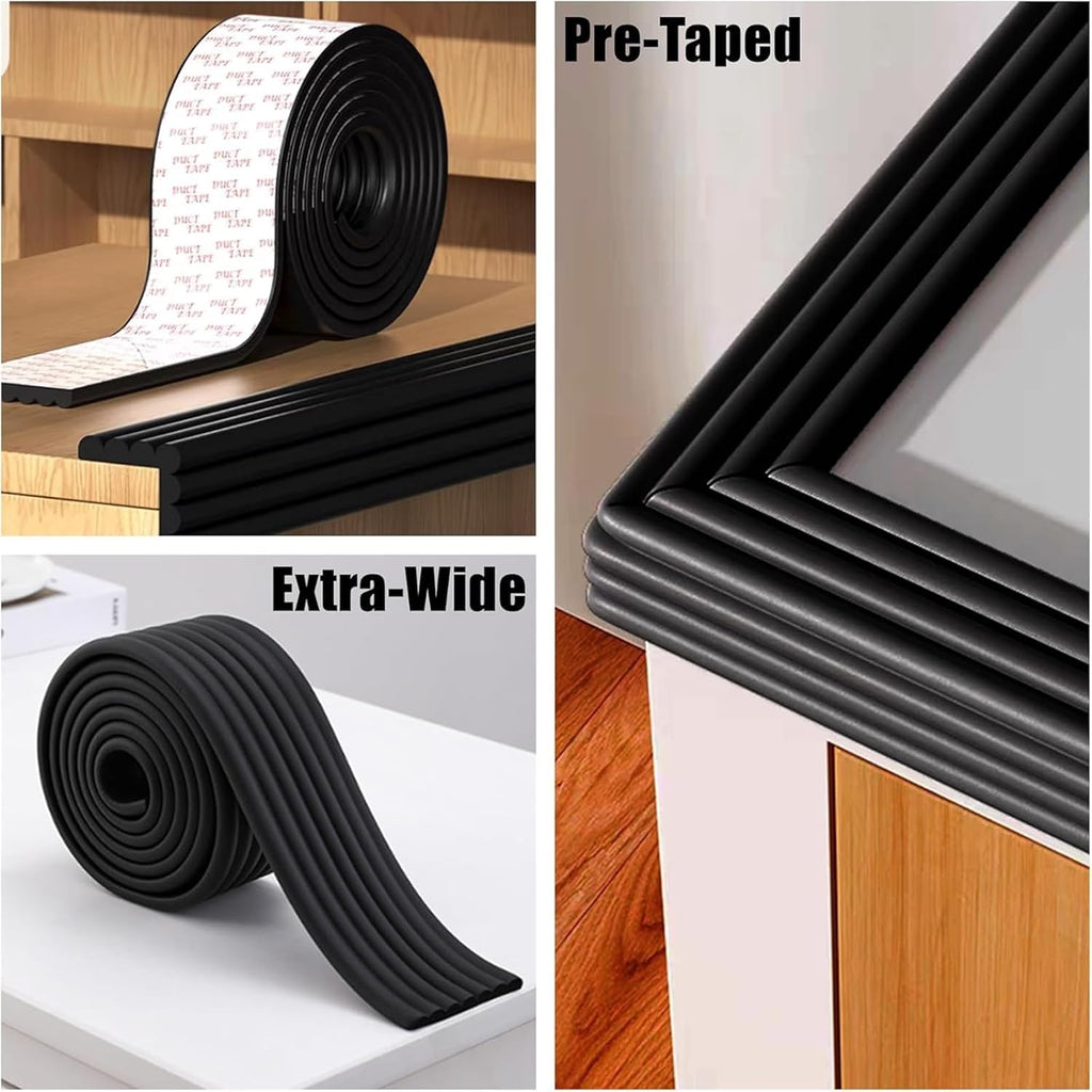 Furniture Corner Edge Safety Bumpers,Furniture Edge & Corner Guards,Guard Anti-Collision Bar Protector,Protectors Table Edge Safe Corner,W Shape,for Glass Table,Furniture,Fireplace(White,20M)