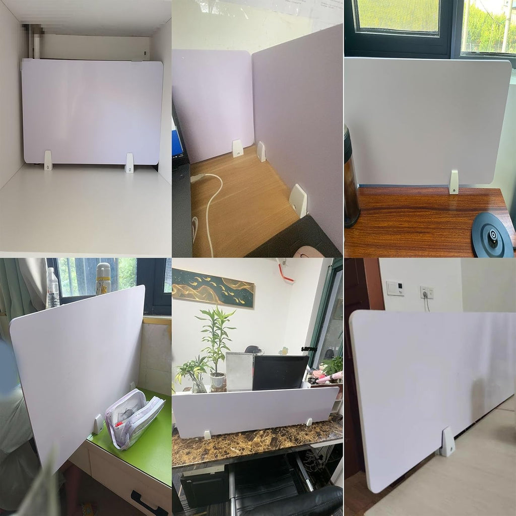 Office Countertop Screen Partition 16 28 36 48in Length, Free Standing Separador Desk, Clamp On Dividing and Protective Screens for Libraries/School(1 PC,L X H 24 in X 24 in)